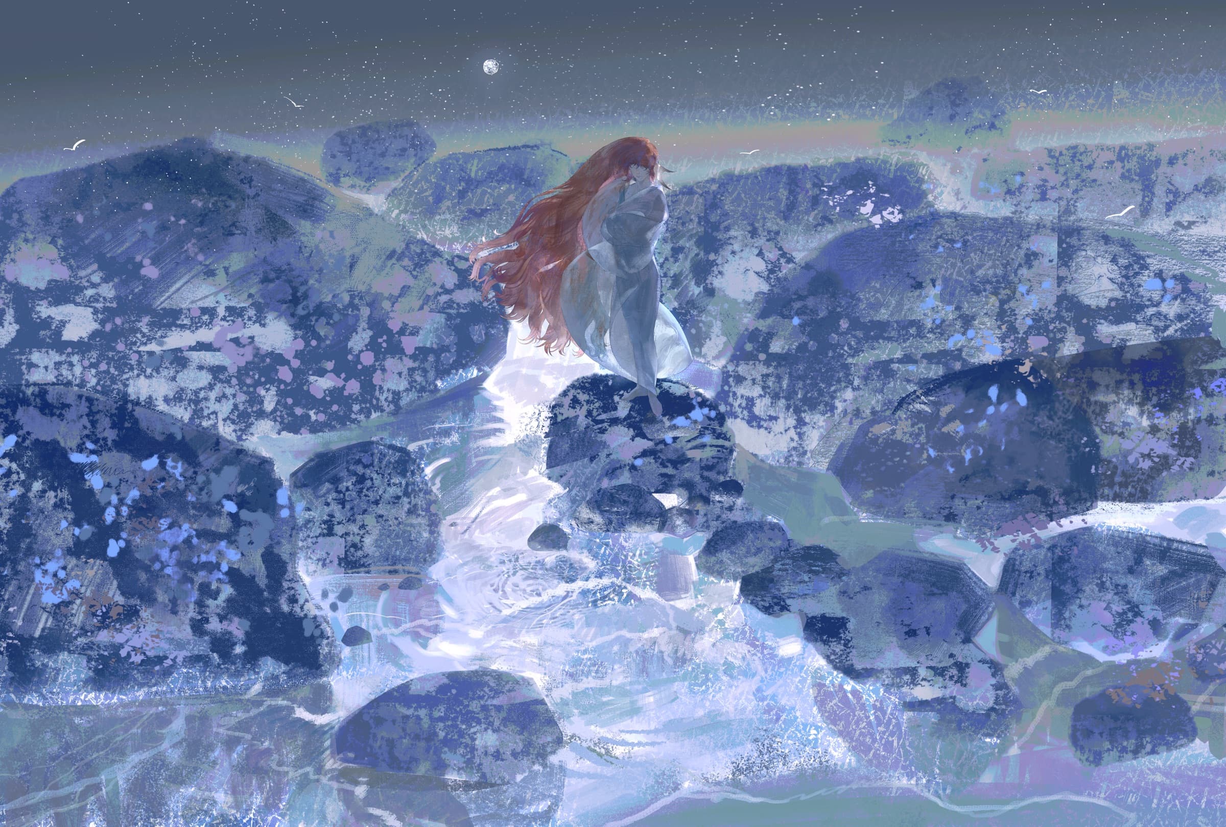 Along the sea
